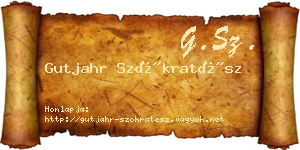 Gutjahr Szókratész névjegykártya